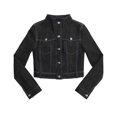 JCAESAR WOMEN 立领原牛夹克 土耳其丹宁 挺阔H型微收腰牛仔外套