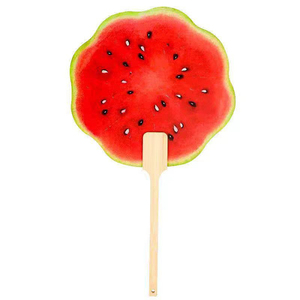 夏日清凉手绘西瓜团扇