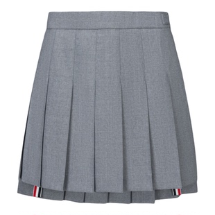 [24期免息THOM BROWNE 女士经典平纹织百褶裙短裙