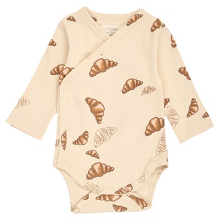 Little丹麦VACVAC SS26新生儿侧开襟包屁连体衣胎帽套装口水巾