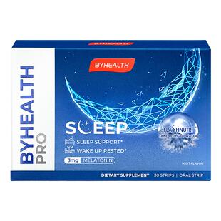 BYHEALTH褪黑素闪睡片氨基丁酸gaba晚安片助睡眠30片