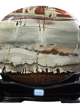 草花石装饰中式客厅书房摆件