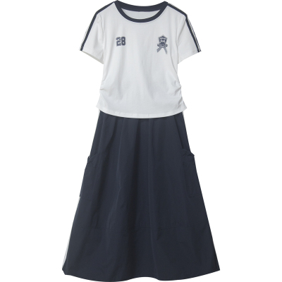 夏季学院风T恤半身裙两件套女