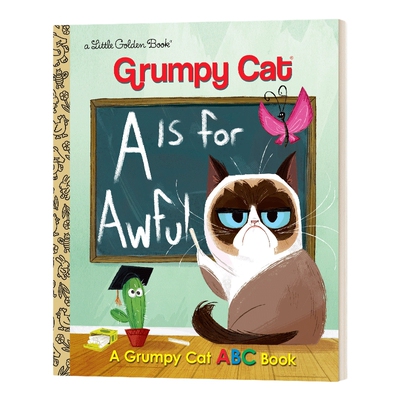 英文原版 A Is for Awful A Grumpy Cat ABC Book A代表可怕 跟不爽猫学ABC 兰登书屋精装小金书 英文版 进口英语原版书籍