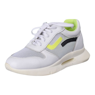 scenic牛皮秋季增高平底网鞋