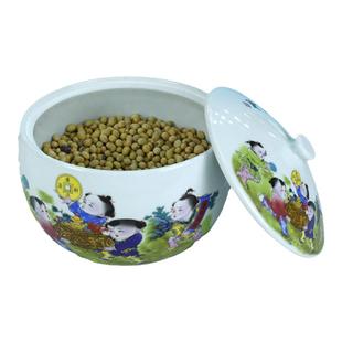 陶瓷米缸带盖装米桶米箱茶饼罐陶瓷带盖家用景德镇猪油缸水缸摆件