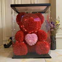 70 см красные объятия короны вуаля+свет+подарочная коробка