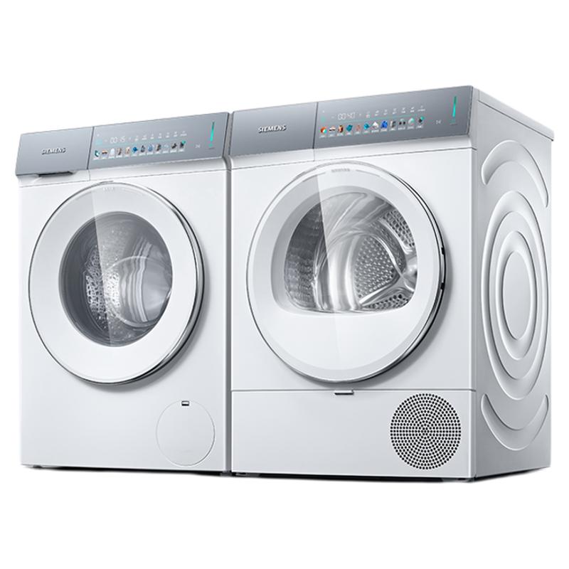 西门子 洗烘套装WG54K7D00W+WQ52J7U00W滚筒洗衣机热泵烘干机10kg