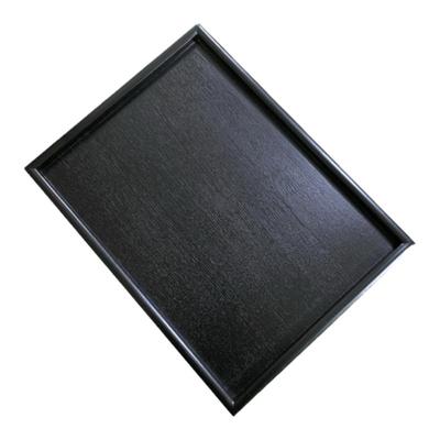 日式黑色饭店木质托盘实木复古