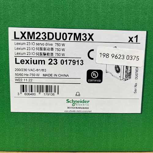 议价750W施耐德伺服驱动器LXM23DU07M3X   施耐德全新原装新品现