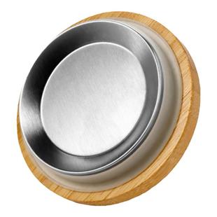 忆壶茶 茶杯配件杯盖竹木盖马克杯玻璃杯原装通用不锈钢盖子防尘