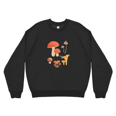 呼吸放松云南蘑菇印花圆领卫衣