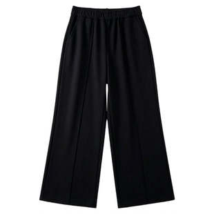 梨形报恩裤大码女装秋冬加绒阔腿直筒裤弹力腰胖MM巨好看显瘦长裤