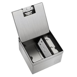 Gercale不锈钢全铜防水地插座隐形隐藏式五孔大理石地面纯平插座