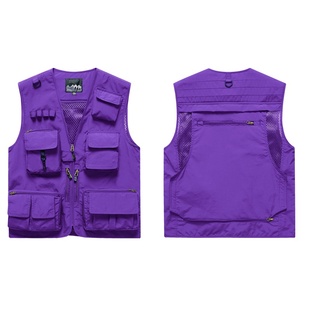 高端马甲定制工作服印logo电视台记者摄影多口袋速干工装反光背心