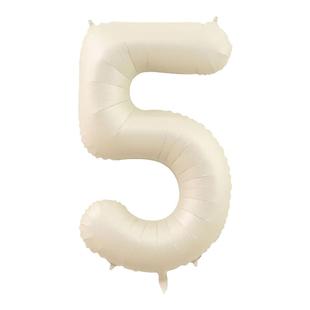 韩国ins奶油色数字气球 周岁生日装饰场景布置纯色简约风拍照道具