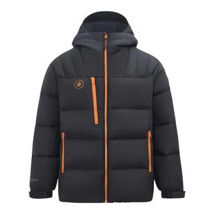 雪中飞2025男士短款户外运动连帽羽绒服多彩面包加厚保暖舒适