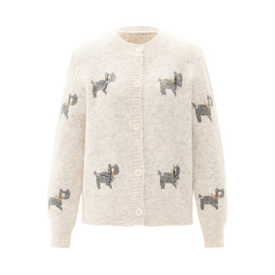 iammix27春秋圆领针织开衫女长袖