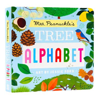 英文原版绘本 Mrs. Peanuckle's Tree Alphabet 彼勒芙夫人的树字母表 儿童启蒙认知识物科普系列绘本纸板书 Jessie Ford