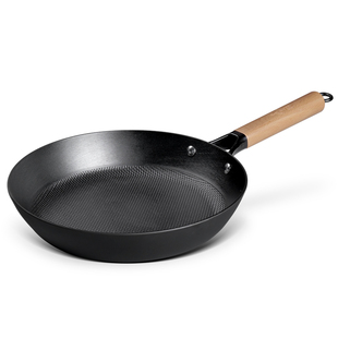 中帅铸铁煎锅26/28cm加厚生铁平底锅无涂层不粘锅燃气电磁炉家用