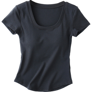 天丝莱赛尔凉感光滑 带胸垫短袖T恤女 夏季免穿文胸上衣 阿狸格格