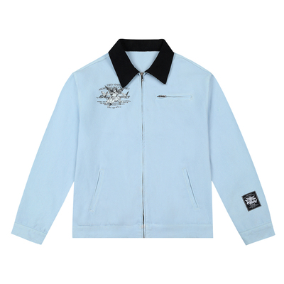 左奇函同款美式刺绣夹克