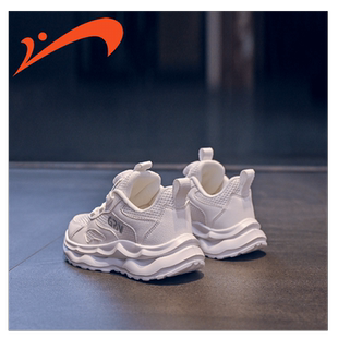 贵人鸟女童运动鞋2026新款春款男孩网面透气老爹鞋防滑百搭小白鞋