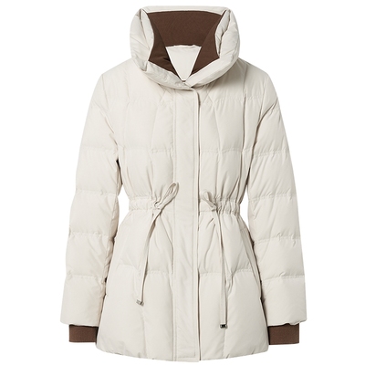 CADIDL卡迪黛尔通勤鸭绒高领收腰羽绒服女2025冬季新款保暖外套