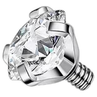 钛研社｜F136钛合金爆闪锆石彩色饰品替换头0.9牙口螺纹耳钉配件