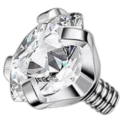 钛研社｜F136钛合金爆闪锆石彩色饰品替换头0.9牙口螺纹耳钉配件