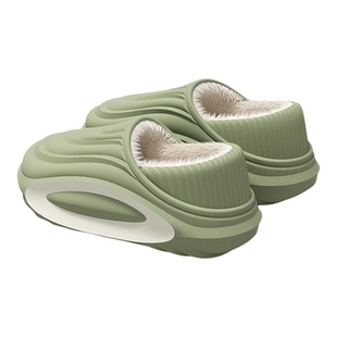 防水棉拖鞋男士冬季包跟外穿2025新款运动防滑厚底保暖加绒棉鞋男