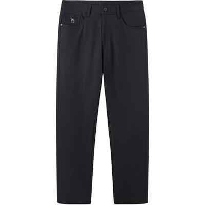 骆驼男装休闲裤男士2025新款秋季通勤弹力宽松亲肤黑色直筒长裤子