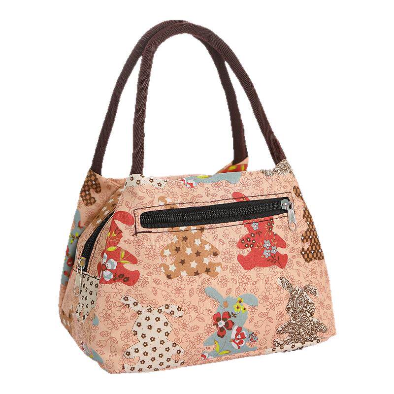 妈咪包手提包小布包包手拎包女新款防水饭盒袋便当包午餐包手提袋