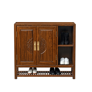 实木鞋柜家用进门口玄关柜透气原木新中式现代简约储藏储物柜阳台