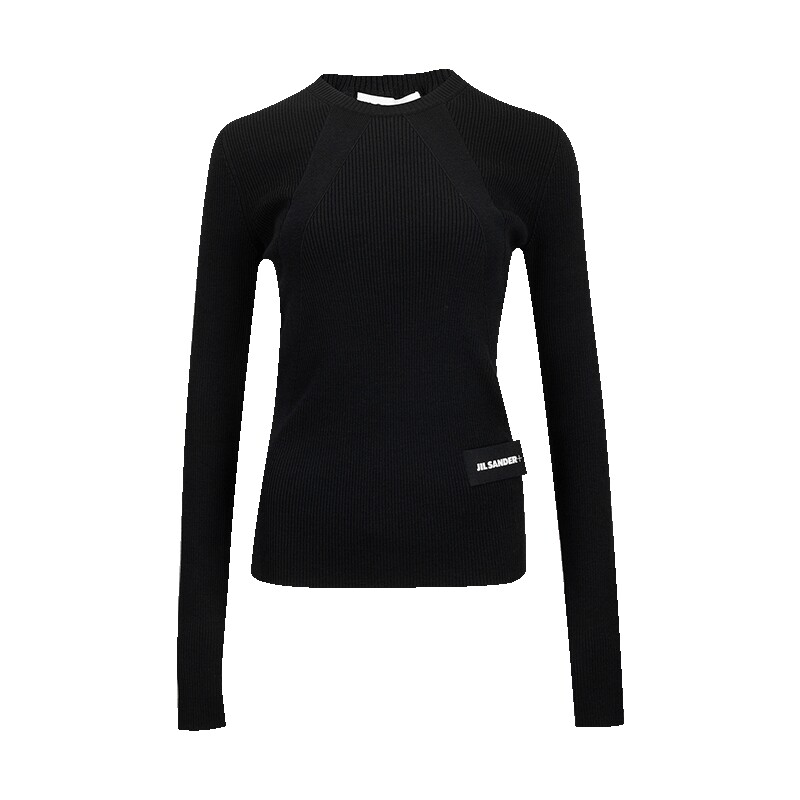 JilSander罗纹休闲针织衫女士
