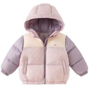 戴维贝拉儿童三防羽绒服2026男童A类白鸭绒外套女中大童新款冬装