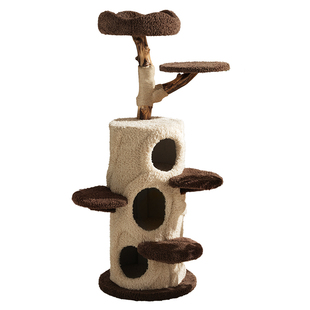 兽牌树屋猫爬架树干猫窝猫树一体原木风实木不占地小猫咪观景台
