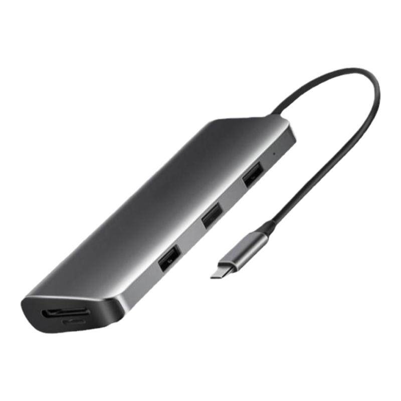 Type-C扩展坞九合一雷电3/4转HDMI/VGA千兆网口读卡器USB-C拓展坞