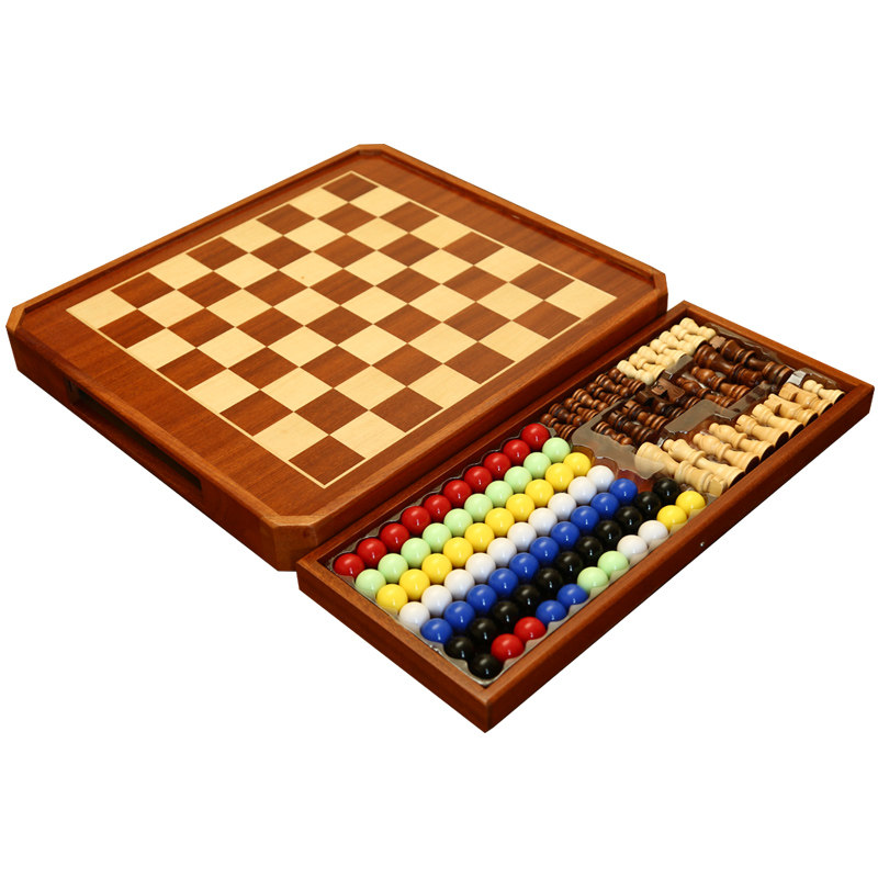 国际象棋实木二合一跳棋
