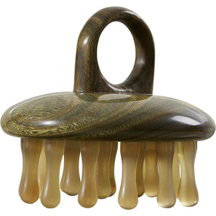 初心初心羊角梳头部按摩梳经络梳子女士防专用养生指环梳脱发神器