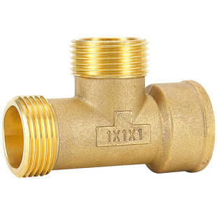 4分三通接头全铜加厚三内丝一内二外三外丝燃气管热水器水管配件