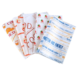 一次性吐司三明治包装纸汉堡饭团纸薯条小吃防油纸英文托盘垫纸