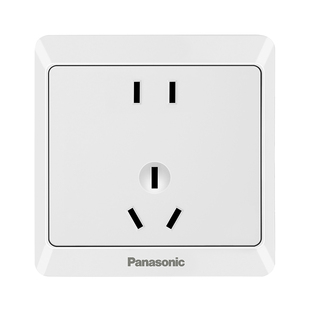 松下Panasonic雅悦插座面板 五孔 三孔 一开五孔 usb五孔白金灰色