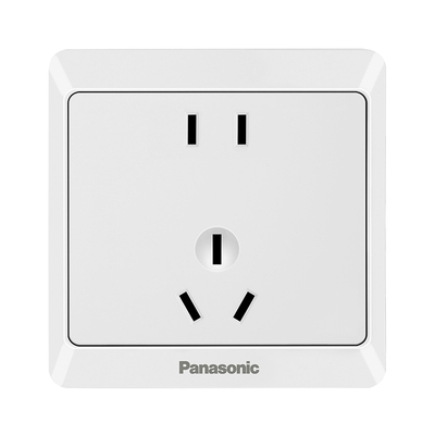 松下Panasonic雅悦插座面板 五孔 三孔 一开五孔 usb五孔白金灰色