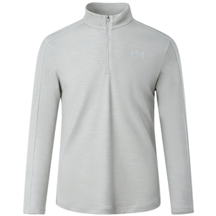 HELLY HANSEN/HH 25春季美丽诺羊毛打底衫户外男款半拉链长袖内搭