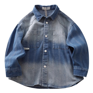 男童春装时髦牛仔外套2026新款儿童春秋薄款帅气童装男孩洋气上衣