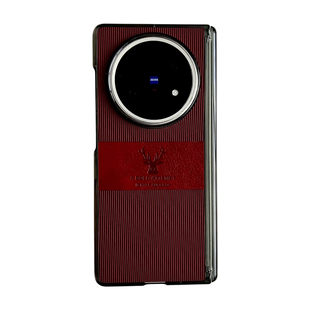 双中轴适用于vivoxfold5手机壳内置磁吸充电XFOLD5新款甄选素皮保护套magicv3超薄硬壳全包MagicV5商务外壳