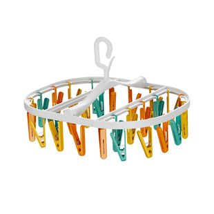 袜子晾晒架带多夹子晾衣夹防风儿童折叠晾衣架婴儿宝宝晒袜子神器