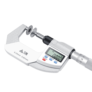 日本三量公法线数显千分尺异形千分尺大园盘头螺旋测微仪分厘卡尺