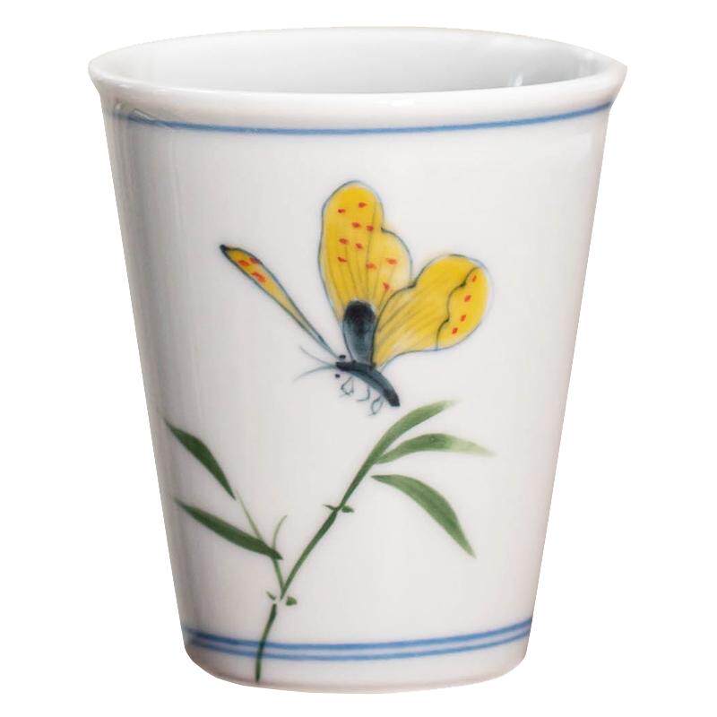 小清新釉下彩陶瓷纯手绘品茗杯